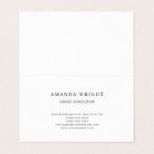 Creative Plain Simple White Attractive Stylish Visitenkarten (Außenseite Aufgefaltet)