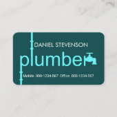 Creative Plumber Pipeline Plumbing Works Visitenkarte (Vorderseite)