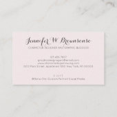 Creative Portrait Character Design Graphic Artist Visitenkarte (Rückseite)