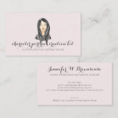Creative Portrait Character Design Graphic Artist Visitenkarte (Vorne/Hinten)