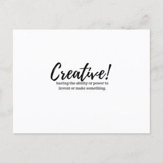 Creative Positive Message Design Postkarte