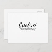 Creative Positive Message Design Postkarte (Vorne/Hinten)