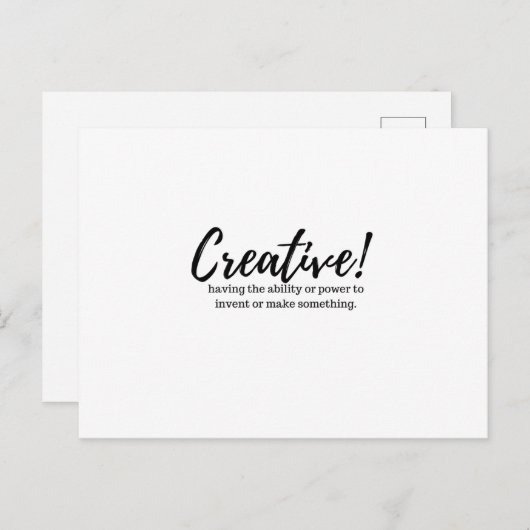 Creative Positive Message Design Postkarte (Vorne/Hinten)