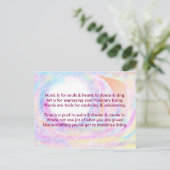 Creative Postcard 1d - Kunst und Motivierend Aufna Postkarte (Stehend Vorderseite)