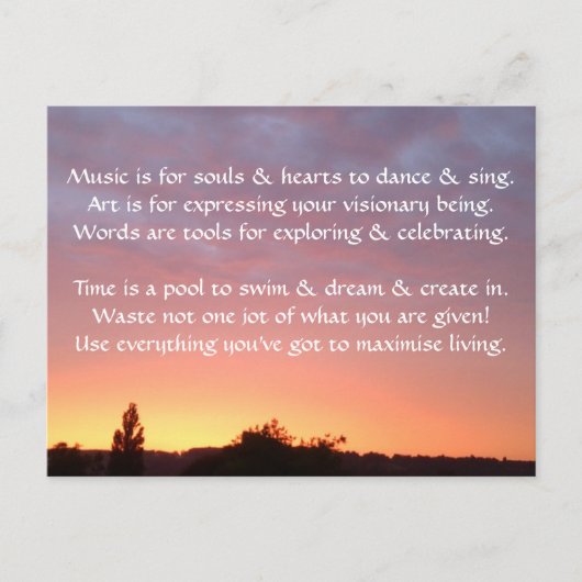 Creative Postcard 1g - Kunst & Motivierend Aufnahm Postkarte (Vorderseite)