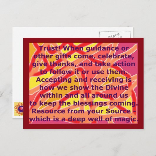 Creative Postcard 3 Trust Magic Well Source Gerahm Postkarte (Vorne/Hinten)