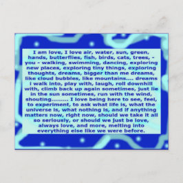 Creative Postcard 4a I am love, dreams, being here Postkarte