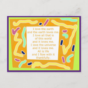 Creative Postcard 8 - Lebenslauf Word Art Postkarte