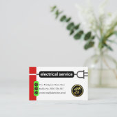 Creative Power Plug Line Circuit Electricity Visitenkarte (Stehend Vorderseite)