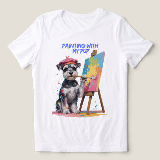 Creative Pup - Die künstlerische Miniatur Schnauze Tri-Blend Shirt