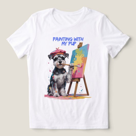 Creative Pup - Die künstlerische Miniatur Schnauze Tri-Blend Shirt (Design Vorderseite)