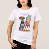 Creative Pup - Die künstlerische Miniatur Schnauze Tri-Blend Shirt (Vorderseite)
