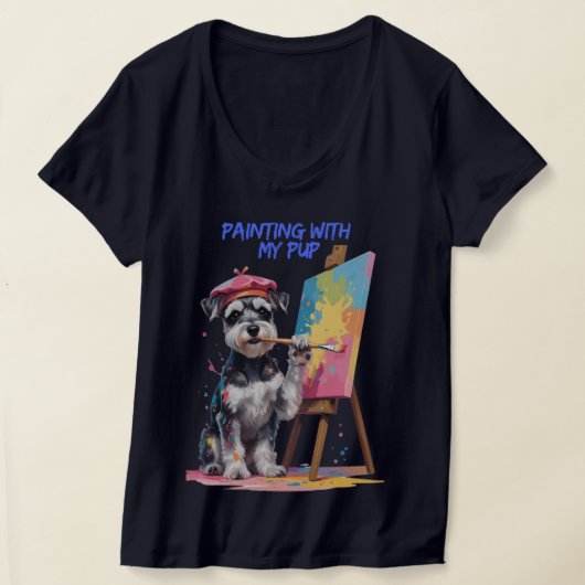 Creative Pup – The Artistic Miniature Schnauzer T-Shirt (Ablage )