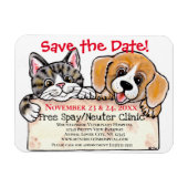 Creative Puppy Cat Veterinary Event Erinnerung Magnet (Horizontal)