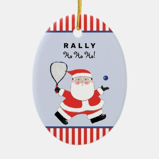 Creative Racquetball Christmas Collectif Keramik Ornament (Vorne)
