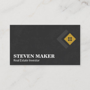 Creative Realtor-Logo   Schwarze Textur Visitenkarte