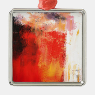 Creative Red Abstrakt Ornament Aus Metall