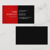 Creative Red Black Attractive Business Card Visitenkarte (Vorne/Hinten)
