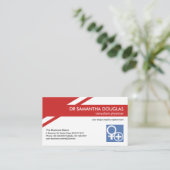 Creative Red Geometric Layers Healthcare Medical Visitenkarte (Stehend Vorderseite)