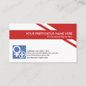 Creative Red Geometric Layers Healthcare Medical Visitenkarte (Rückseite)