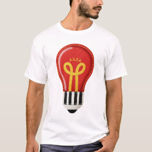 Creative Red Lightbulb - Minimalistisches Ideendes T-Shirt