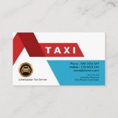 Creative Red Road Pattern Bold Red Taxi Visitenkarte (Rückseite)