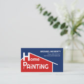 Creative Red Zuhause Rooftop Gebäude Malerei Visitenkarte (Stehend Vorderseite)