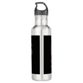 Creative Retro Black Gray Dynamic Personal Trainer Edelstahlflasche (Rückseite)