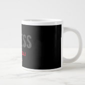 Creative Retro Black Gray Dynamic Personal Trainer Jumbo-Tasse (Rechts)