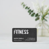 Creative Retro Black Gray Dynamic Personal Trainer Visitenkarte (Stehend Vorderseite)