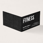 Creative Retro Black Gray Dynamic Personal Trainer Visitenkarten (Vorderseite)