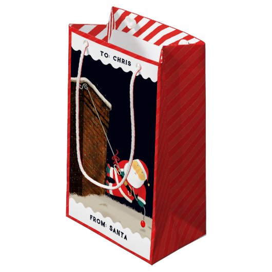 Creative Rock Climbing Christmas Small Gift Bag Kleine Geschenktüte (Vorderseite Schrägansicht)