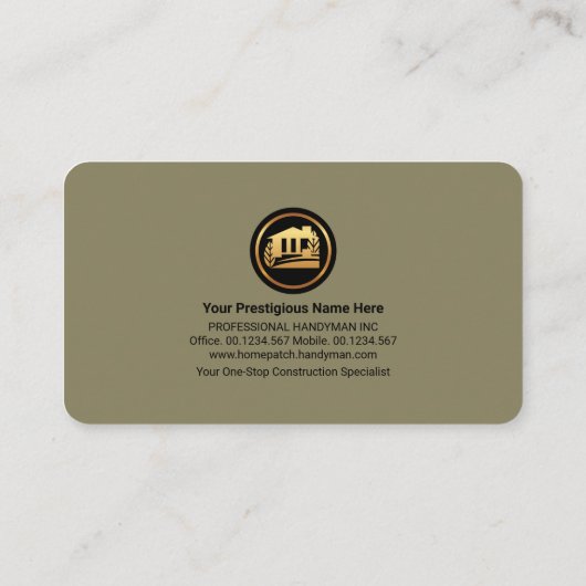 Creative Rooftop Letter-R Dachdeckung Visitenkarte (Rückseite)