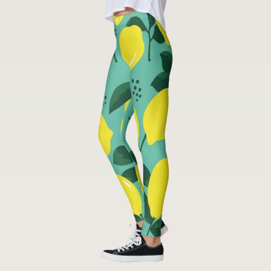 Creative rosa-blaue Farbtextur, abstrakt. Leggings (Links)