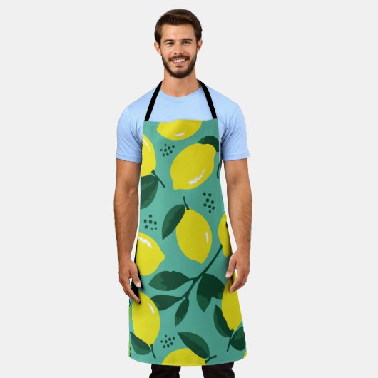 Creative rosa-blaue Farbtextur, abstrakt. Schürze (Getragen)