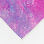 Creative rosa-blaue Textur, Farbblöcke. Fleecedecke (Ecke)