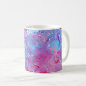 Creative rosa-blaue Textur, Farbblöcke. Kaffeetasse (VorderseiteRechts)
