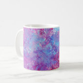Creative rosa-blaue Textur, Farbblöcke. Kaffeetasse (Vorderseite Links)