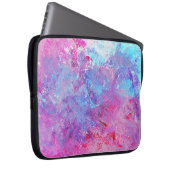 Creative rosa-blaue Textur, Farbblöcke. Laptopschutzhülle (Vorne Rechts)