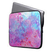 Creative rosa-blaue Textur, Farbblöcke. Laptopschutzhülle (Vorderseite Links)