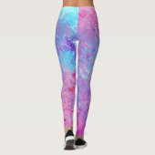 Creative rosa-blaue Textur, Farbblöcke. Leggings (Rückseite)