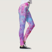 Creative rosa-blaue Textur, Farbblöcke. Leggings (Rechts)
