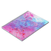 Creative rosa-blaue Textur, Farbblöcke. Notizblock (Linke Seite)