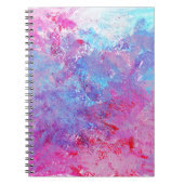 Creative rosa-blaue Textur, Farbblöcke. Notizblock (Vorderseite)