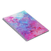 Creative rosa-blaue Textur, Farbblöcke. Notizblock (Rechte Seite)