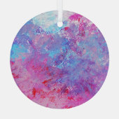 Creative rosa-blaue Textur, Farbblöcke. Ornament Aus Glas (Rückseite)