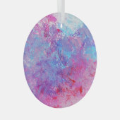 Creative rosa-blaue Textur, Farbblöcke. Ornament Aus Glas (Vorderseite Rechts)