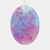 Creative rosa-blaue Textur, Farbblöcke. Ornament Aus Glas (Vorderseite links)