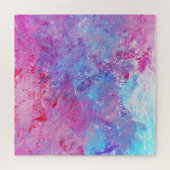 Creative rosa-blaue Textur, Farbblöcke. Puzzle (Horizontal)