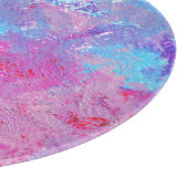 Creative rosa-blaue Textur, Farbblöcke. Schneidebrett (Ecke)